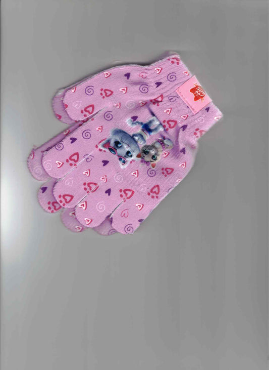 Guanti Invernali Bambina "44 Gatti" – Rosa