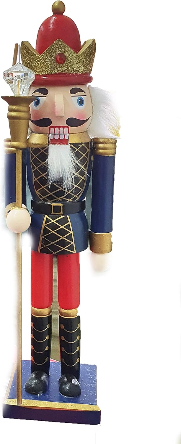 SCHIACCIANOCI LEGNO 30CM COLORE BLU