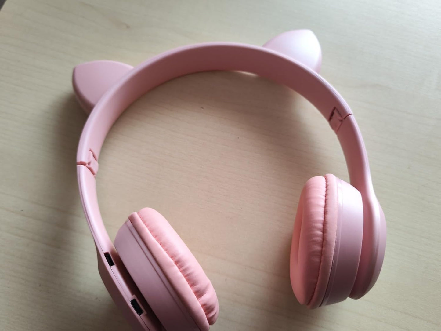 Cuffie Bluetooth 5.0 Version LED Cablate/Wireless con Orecchio di Gatto, Pieghevole Audio Stereo HD Over-Ear Cuffie per Studiare/Viaggiare,per Bambini-colorazioni casuali