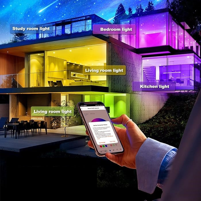 LAMPADINA SMART INTELLIGENTE DIMMERABILE E27 WIFI SMART FUNZIONA CON ALEXA E GOOGLE HOME