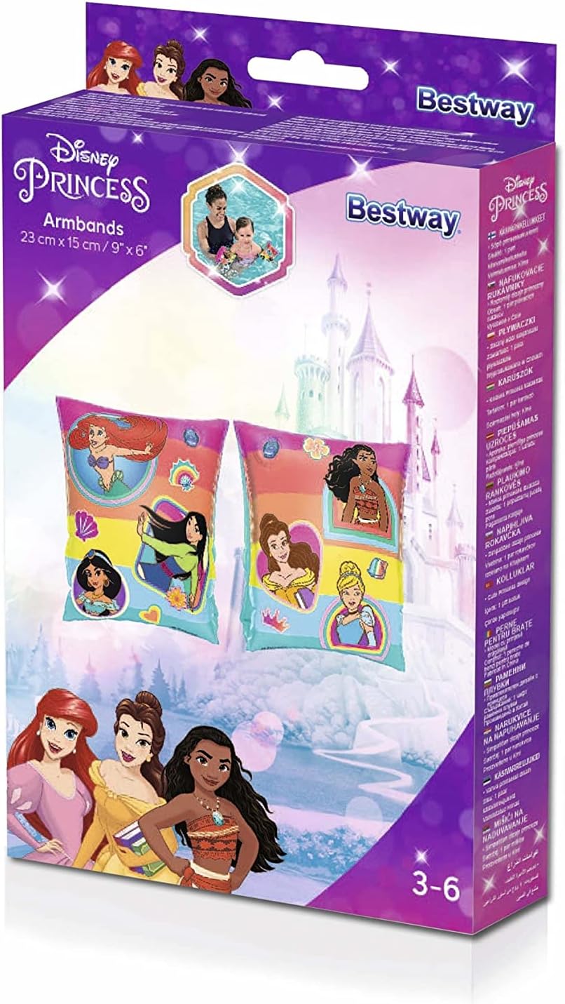 Braccioli gonfiabili per bambini Principesse Disney, 3-6 anni