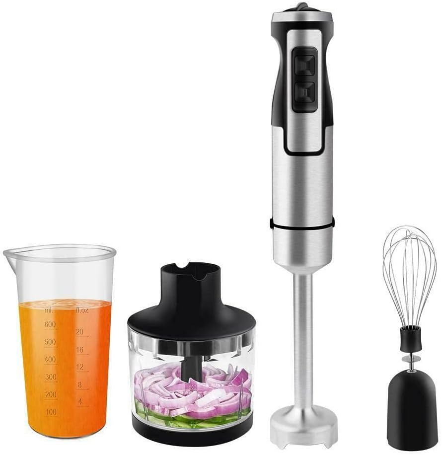 MIXER FRULLATORE AD IMMERSIONE 3 IN 1 1000W CONTENITORE DA 600ML