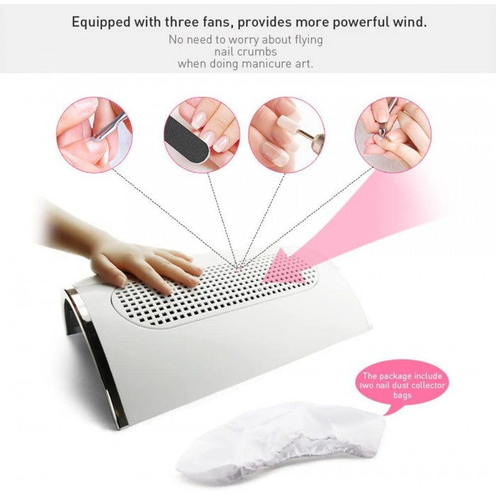 ASPIRATORE UNGHIE DA TAVOLO 3 VENTOLE PROFESSIONALE 36W