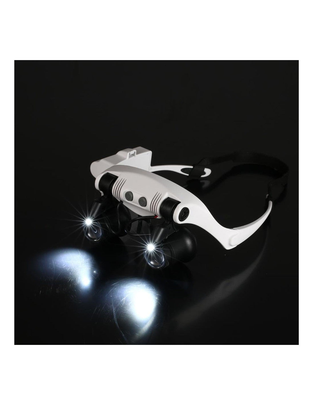 OCCHIALI LENTE D'INGRANDIMENTO A 25X CON 2 LUCI LED PER RIPARAZIONE OROLOGI