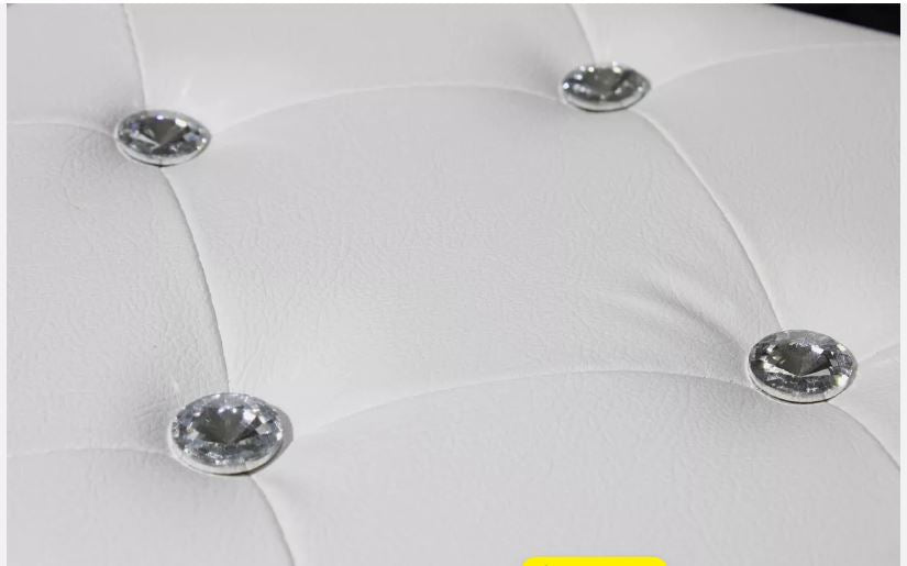 Pouf Contenitore Ecopelle diamantini Panca Seduta Baule Vari Colori