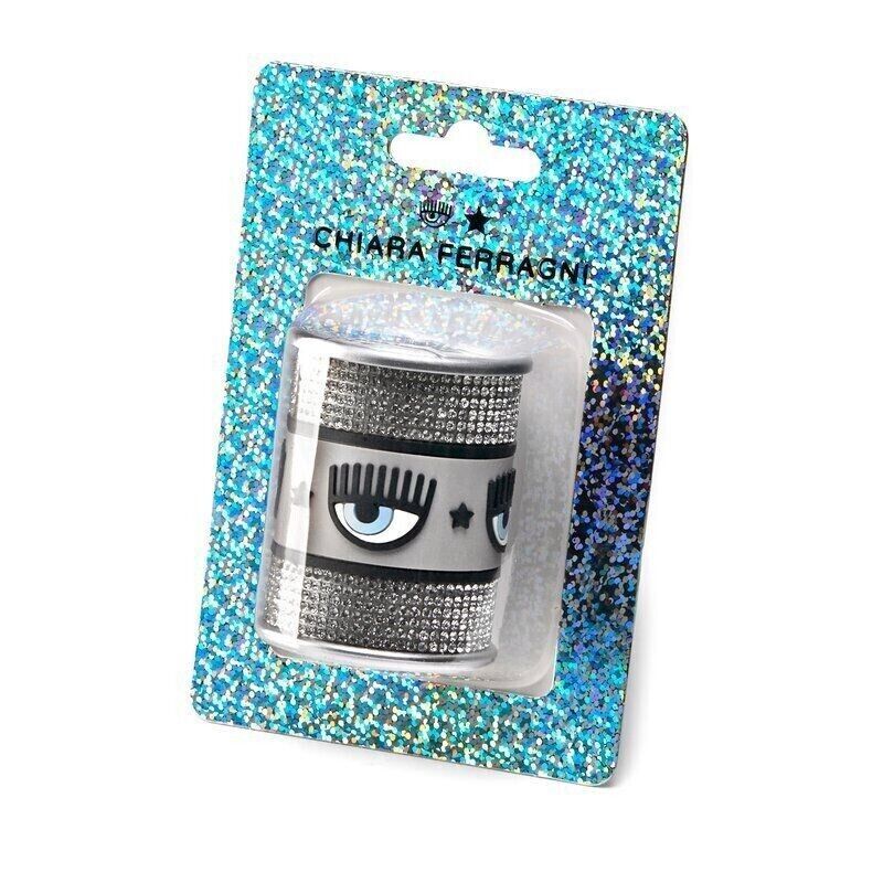Temperino a 2 fori Chiara Ferragni con strass e logo 3D