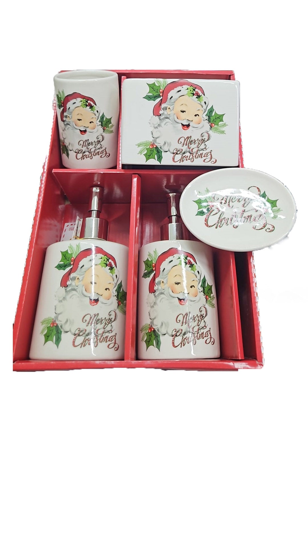 Accessori per il bagno-Collezione retrò Christmas in ceramica