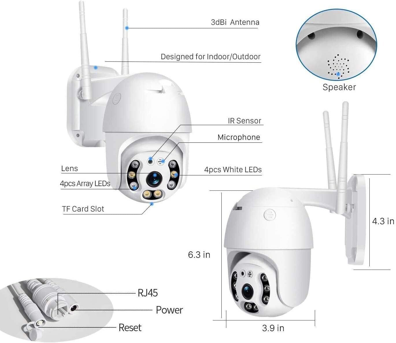 TELECAMERA VIDEOSORVEGLIANZA WIFI INTERNA ESTERNA SICUREZZA ATTACCO POE SMART