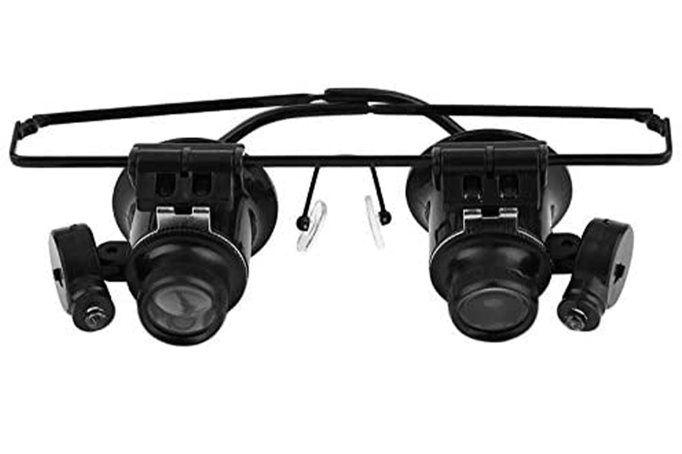 OCCHIALI LENTE INGRANDIMENTO 20X DOPPIO MONOCOLO PRECISIONE OCULARE LUCE LED