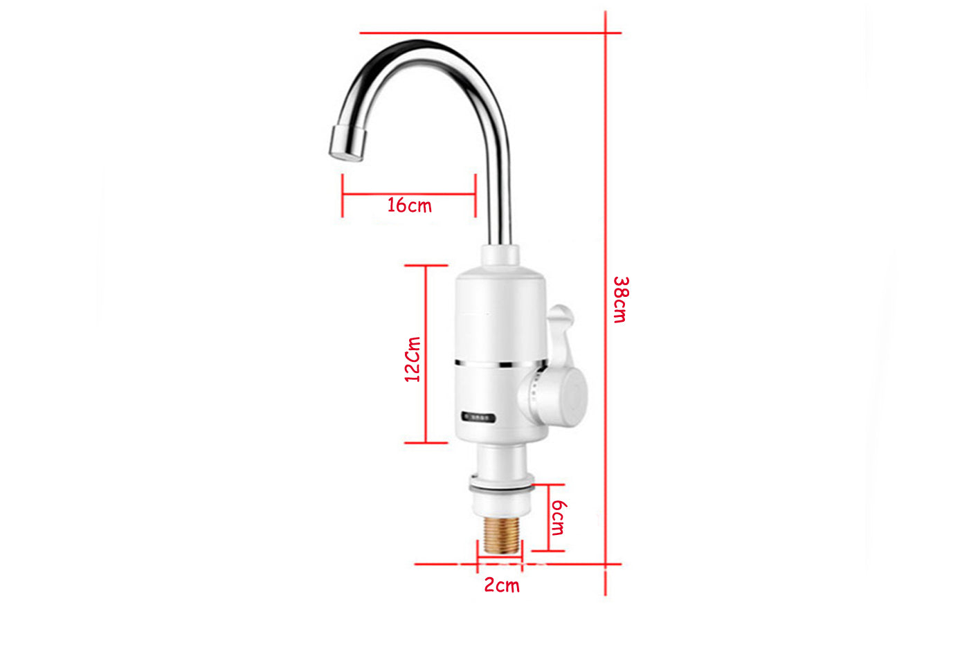 NUOVO RUBINETTO ELETTRICO SCALDABAGNO CALDAIA RISCALDATORE ACQUA CALDA MISCELATORE