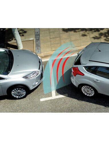 KIT 4 SENSORI DI PARCHEGGIO CON DISPLAY LED + SUONO COLORE NERO