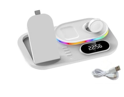 CARICATORE WIRELESS BASE DI RICARICA CON DISPLAY A LED DEL TEMPO DOCK