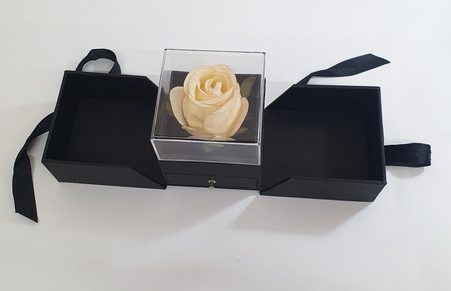 COFANETTO ROSA ETERNA PORTA GIOIELLI IDEA REGALO PER UNA PERSONA SPECIALE