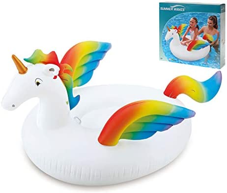 GONFIABILE UNICORNO MULTICOLORE