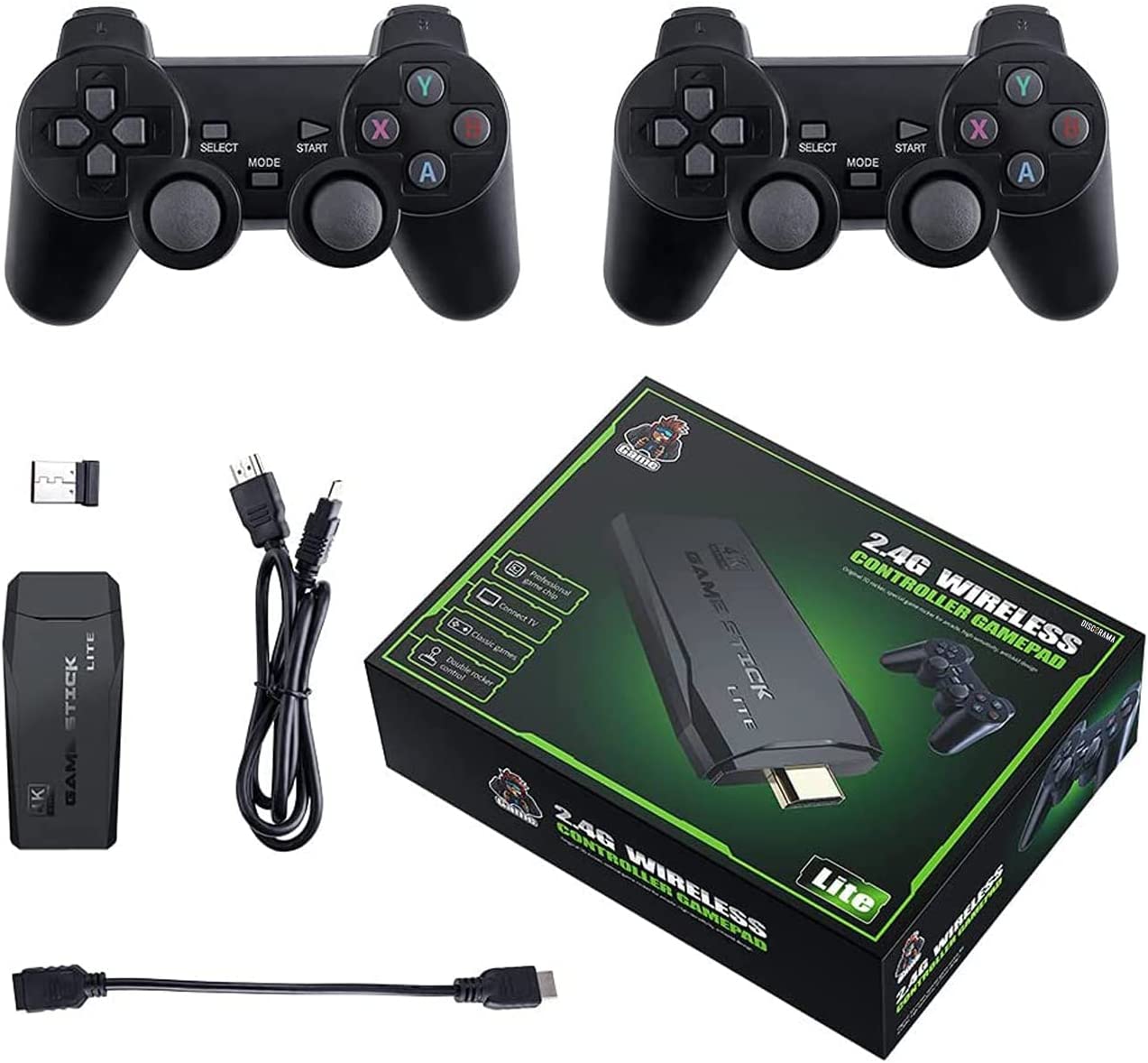 CONSOLE PORTATILE WIRELESS CON 10000 GIOCHI,CON 2 CONTROLLER BLUETOOTH WIRELESS 2.4G,64GB HDMI 4K
