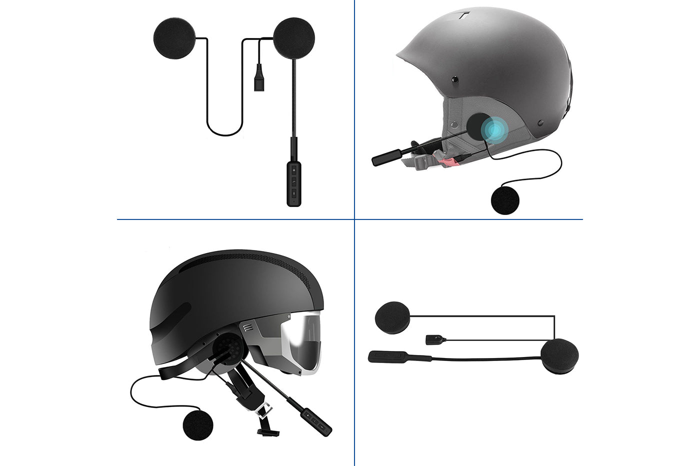 CUFFIE SENZA FILI BLUETOOTH PER CASCO MOTO AURICOLARE INTERFONO WIRELESS