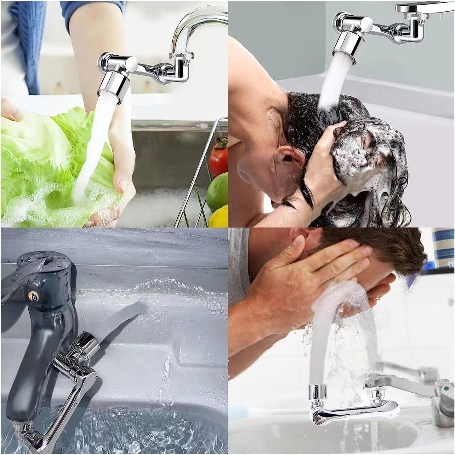 ESTENSORE UNIVERSALE PER RUBINETTO ROTANTE A 1080°CON 2 MODALITÀ, AERATORE PER RUBINETTO DI REGOLAZIONE AD AMPIO RAGGIO, FILTRO A SPRUZZO PER RUBINETTO DA CUCINA, GORGOGLIATORE PER RUBINETTO