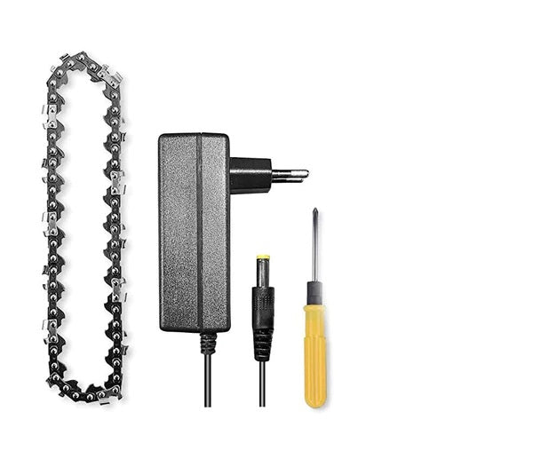 MOTOSEGA ELETTRICA A DOPPIA BATTERIA PORTATILE CON CARICATORE 24V PER POTATURA