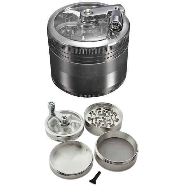 GRINDER TRITATABACCO A MANOVELLA 4 PARTI IN METALLO