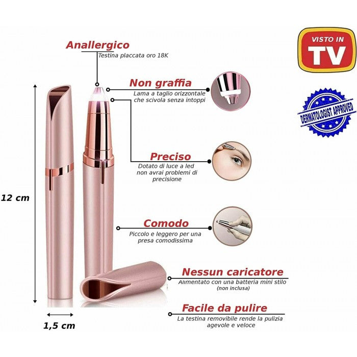 EPILATORE INDOLORE SICURO PER PELLI SENSIBILI, DISPOSITIVO RICARICABILE PER LA DEPILAZIONE DEL VISO , CON LUCE E CARICA USB
