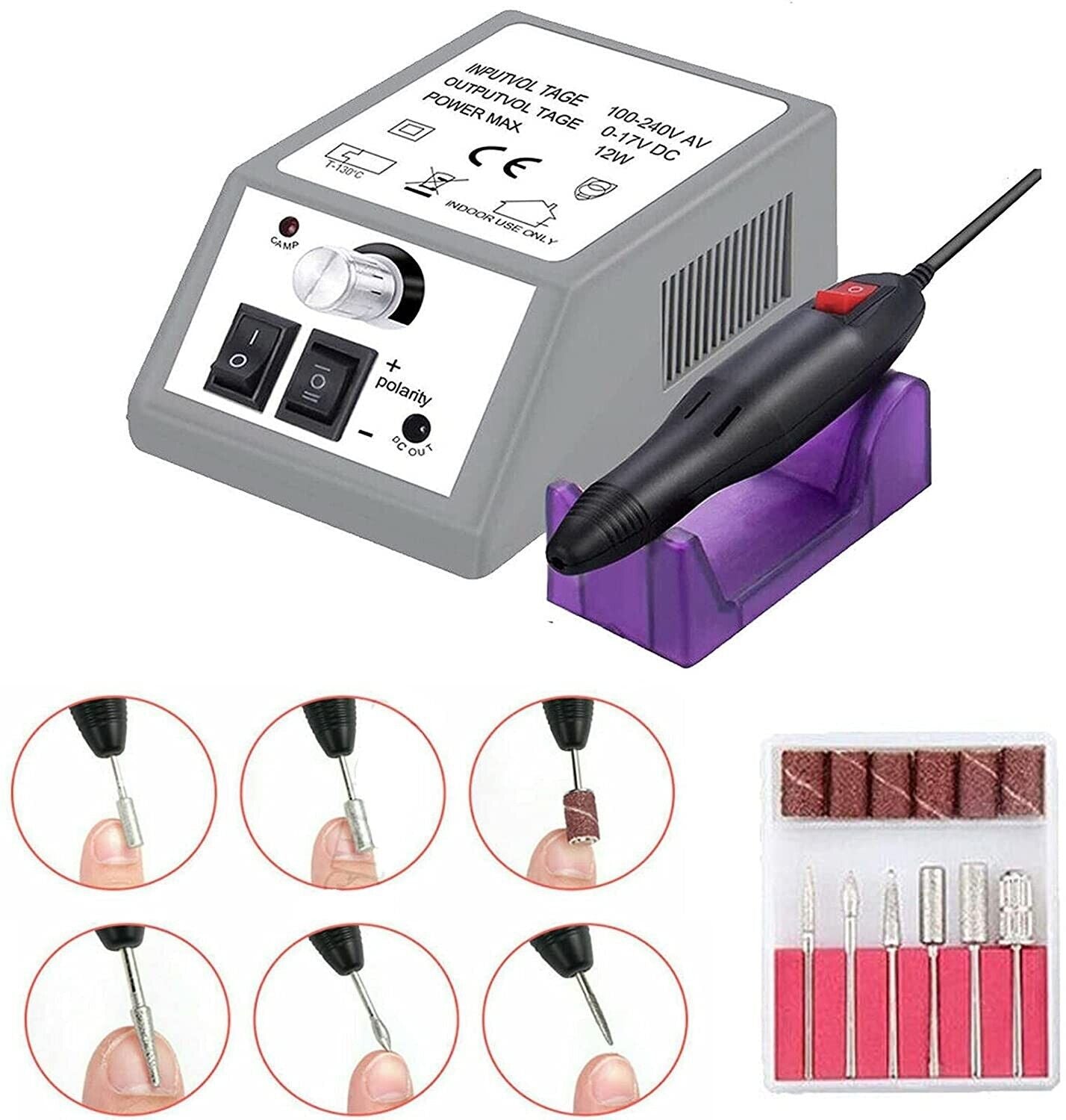 FRESA PROFESSIONALE PER MANICURE E PEDICURE, 20000 GIRI/MIN