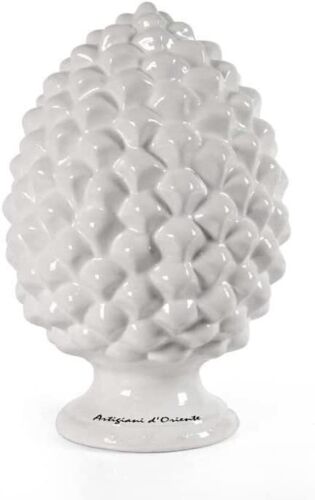 SOPRAMMOBILE PIGNA CERAMICA BIANCA PORTAFURTUNA Ø 8x10 CM