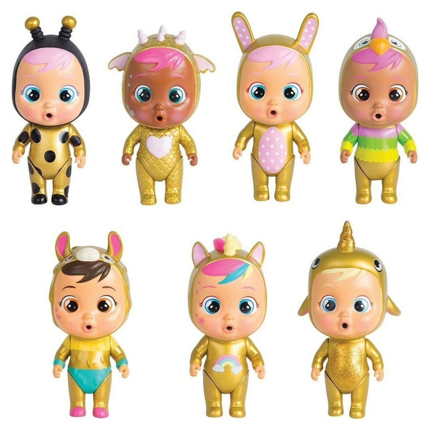 CASETTA BAMBOLINE CRY BABIES MAGIC TEARS ORO DORATA GOLD PER BAMBINI 3 4 ANNI