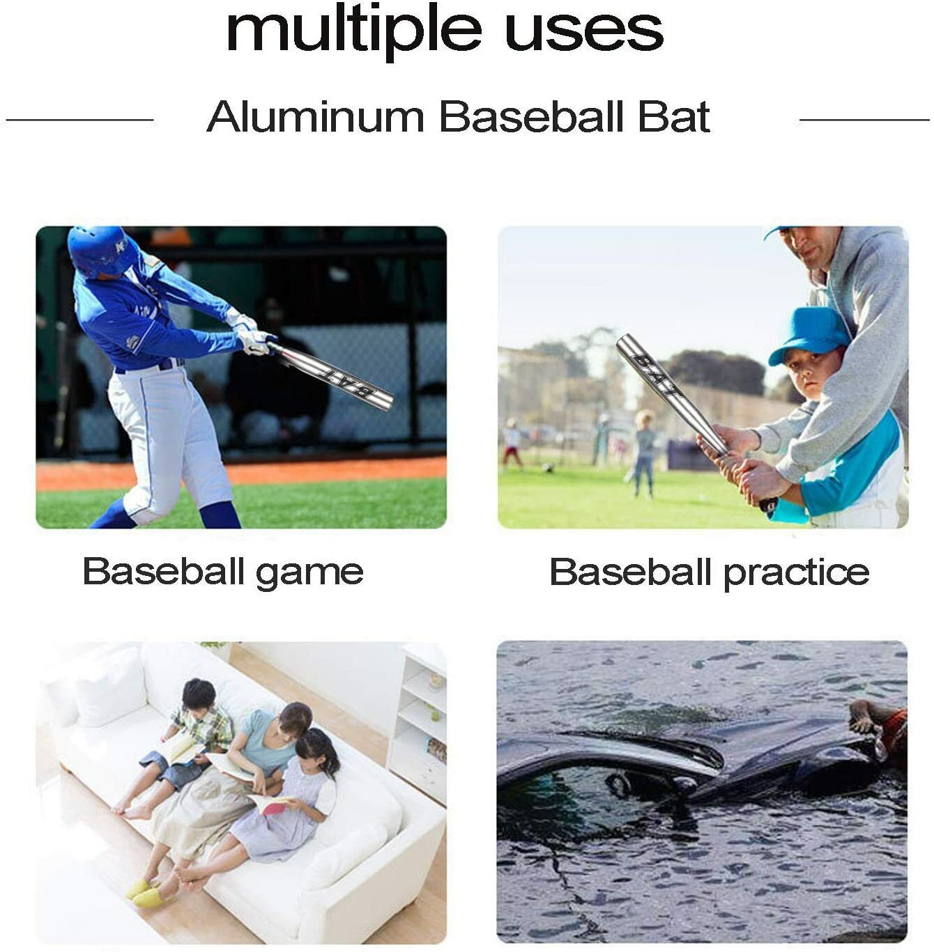 MAZZA DA BASEBALL 30'' ALLUMINIO - COLORI VARI
