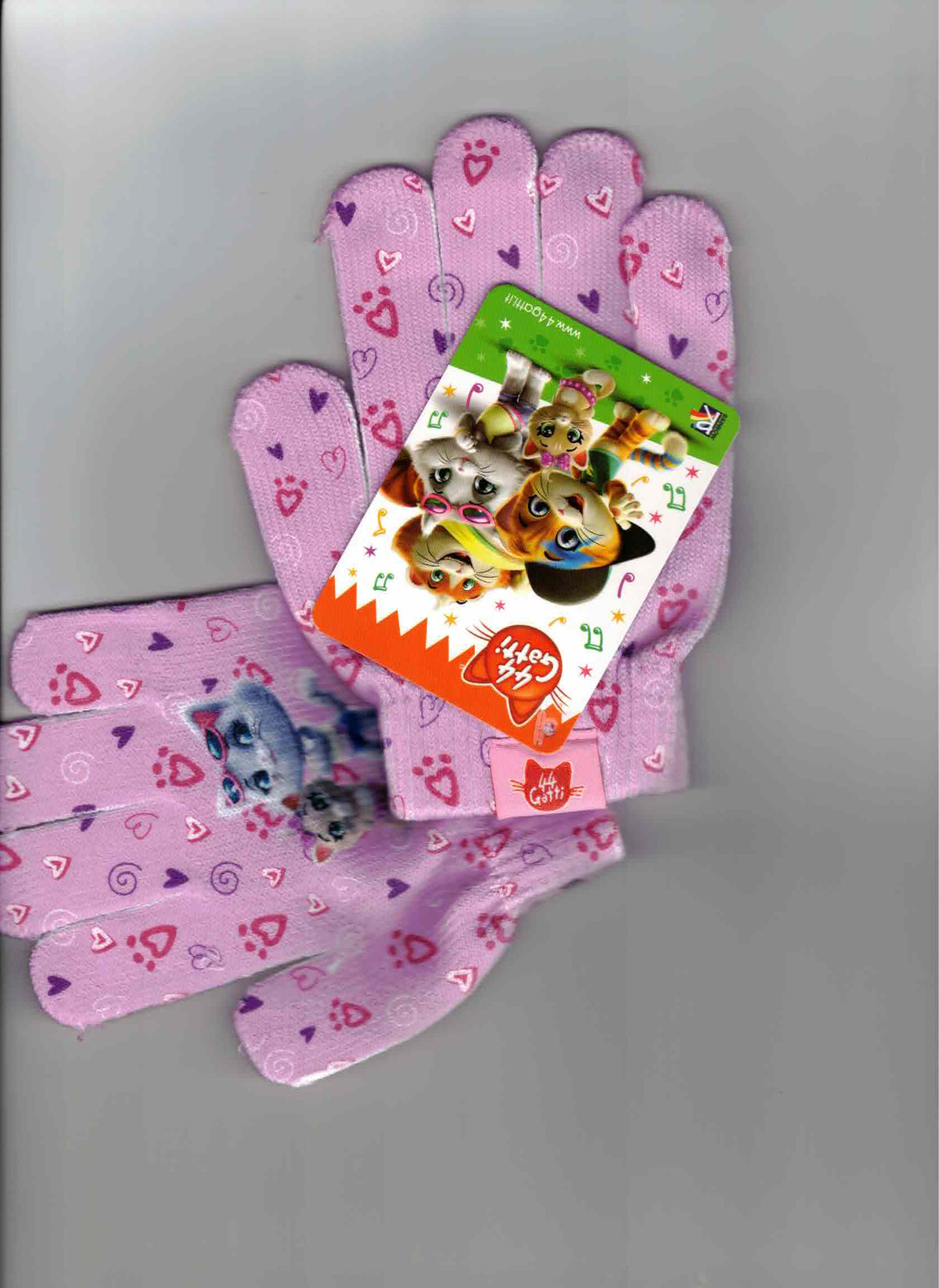 Guanti Invernali Bambina "44 Gatti" – Rosa