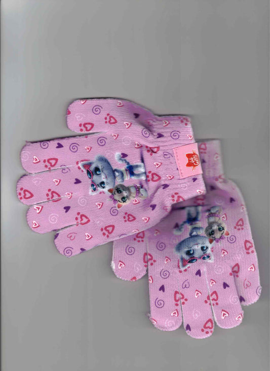 Guanti Invernali Bambina "44 Gatti" – Rosa