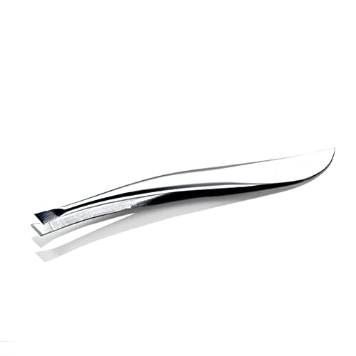 Pinzetta Professionale per Sopracciglia in Acciaio Inox a Punta Obliqua – Design Ergonomico a Onda