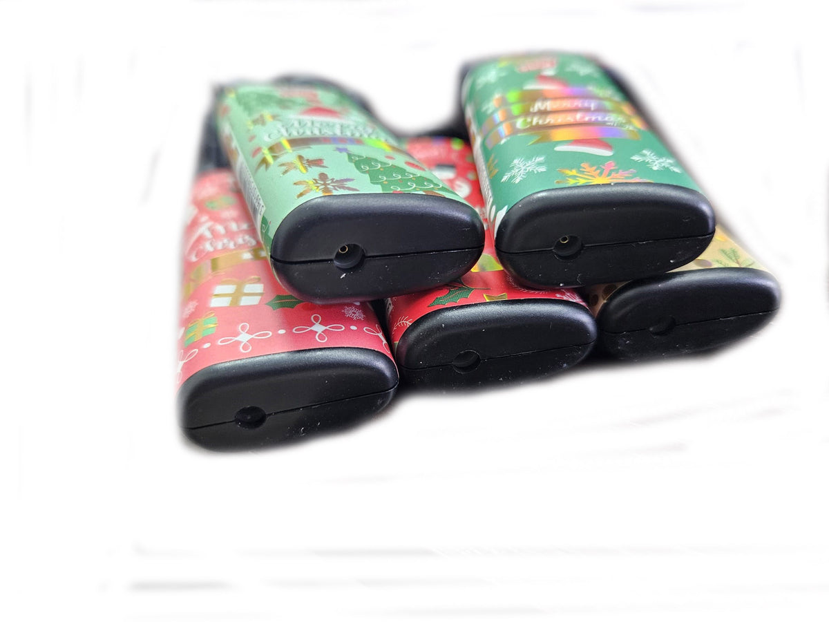 Accendigas Ricaricabile da Cucina e Candele – Grafica Natalizia (Set Multicolore da 4)