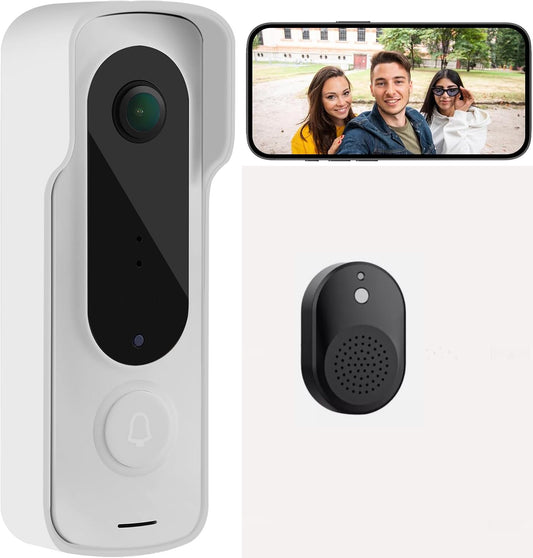 VIDEOCITOFONO WI-FI PER ESTERNO SENZA FILI SMART CAM DOORBELL CAMPANELLO WIRELESS APP COLLEGATO AL CELLULARE