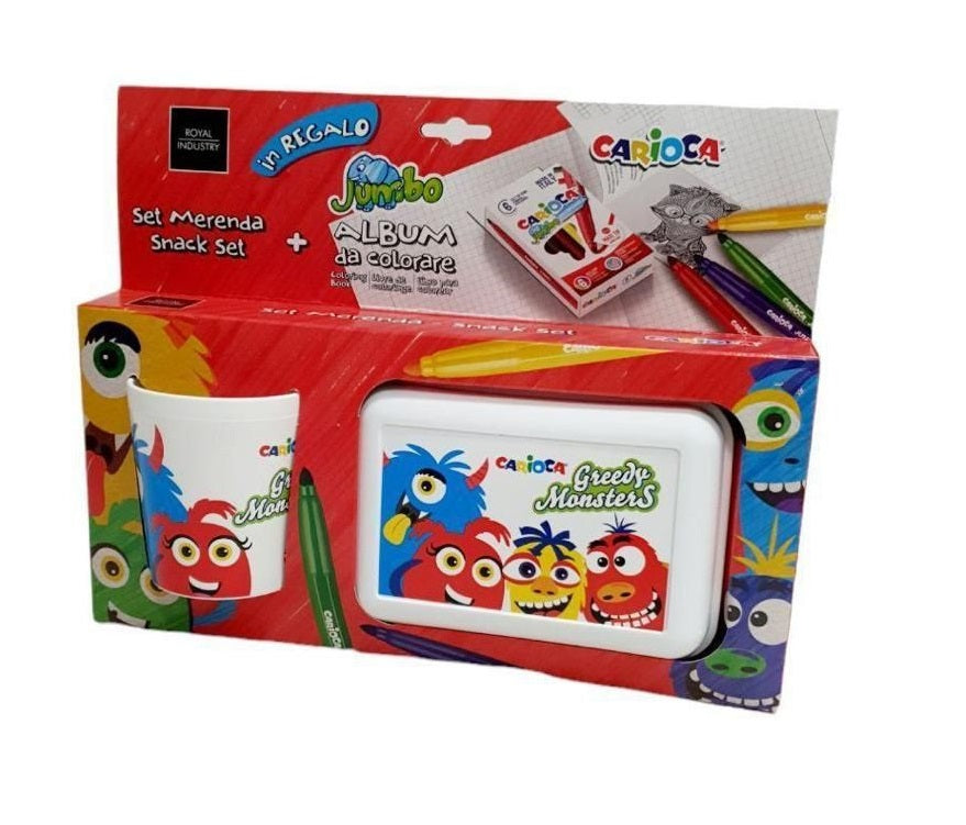 SET PORTAMERENDA + TAZZA IN PLASTICA CON ARTICOLI DI CANCELLERIA – PER SCUOLA E TEMPO LIBERO