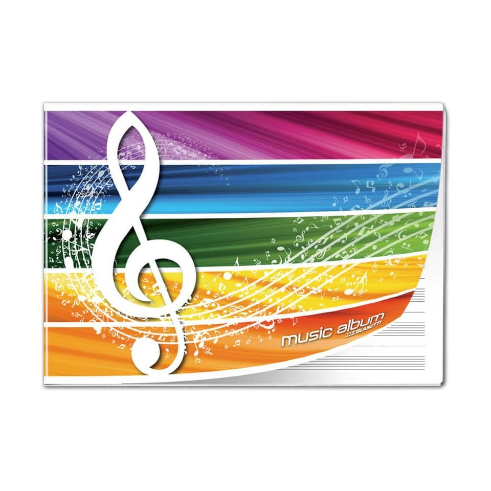 Confezione da 15 Album Musica Blasetti – Quaderni Pentagrammati Formato A5 (17x24 cm) a Punto Metallico, 8 Fogli / 16 Pagine per Scuola e Conservatorio