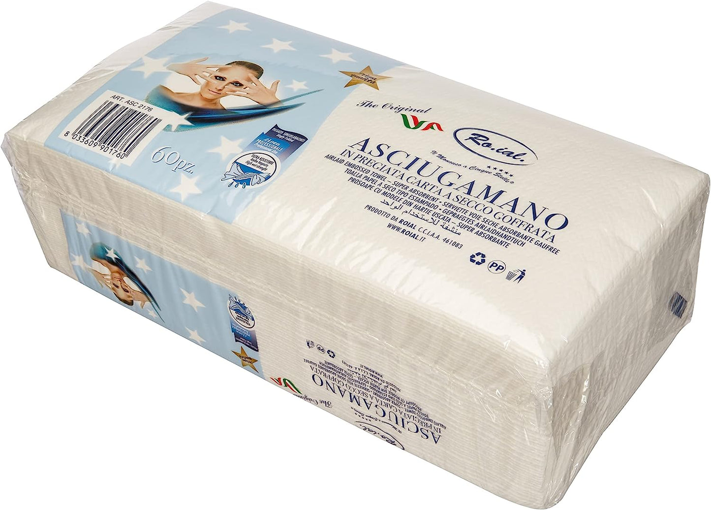 ASCIUGAMANO MONOUSO RO.IAL CONFEZIONE DA 60 PEZZI