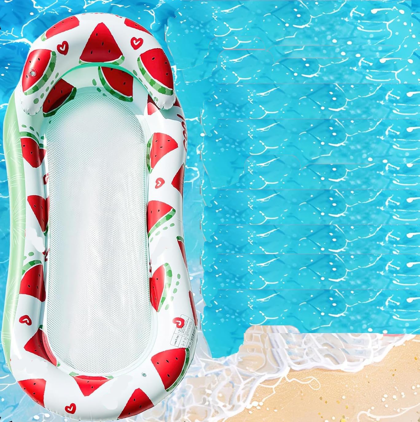Lettino Gonfiabile Mare Con Rete – Galleggiante Estivo Perfetto Per Relax In Piscina E Al Mare - colorazioni casuali