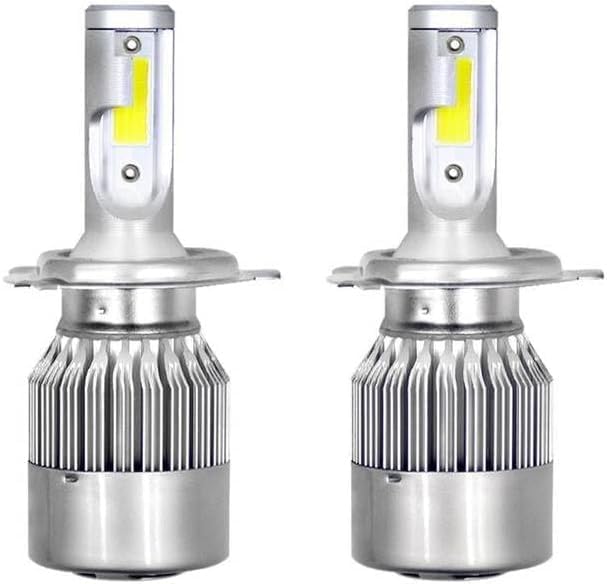 Coppia kit lampade luci led auto moto fari COB H4 C6 7600lm 36W 6000K Headlight Luce bianca lampadine bulbi automobile
