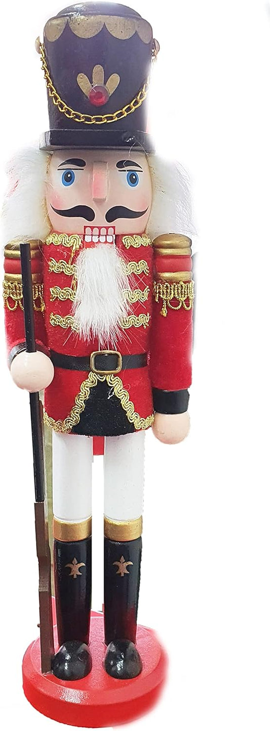 SCHIACCIANOCI LEGNO 30CM COLORE ROSSO