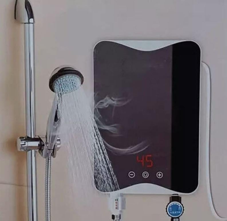 Scalda acqua Istantaneo Elettrico 5500W LED Schermo Controllo a sfioramento 30-55℃ Con Soffione