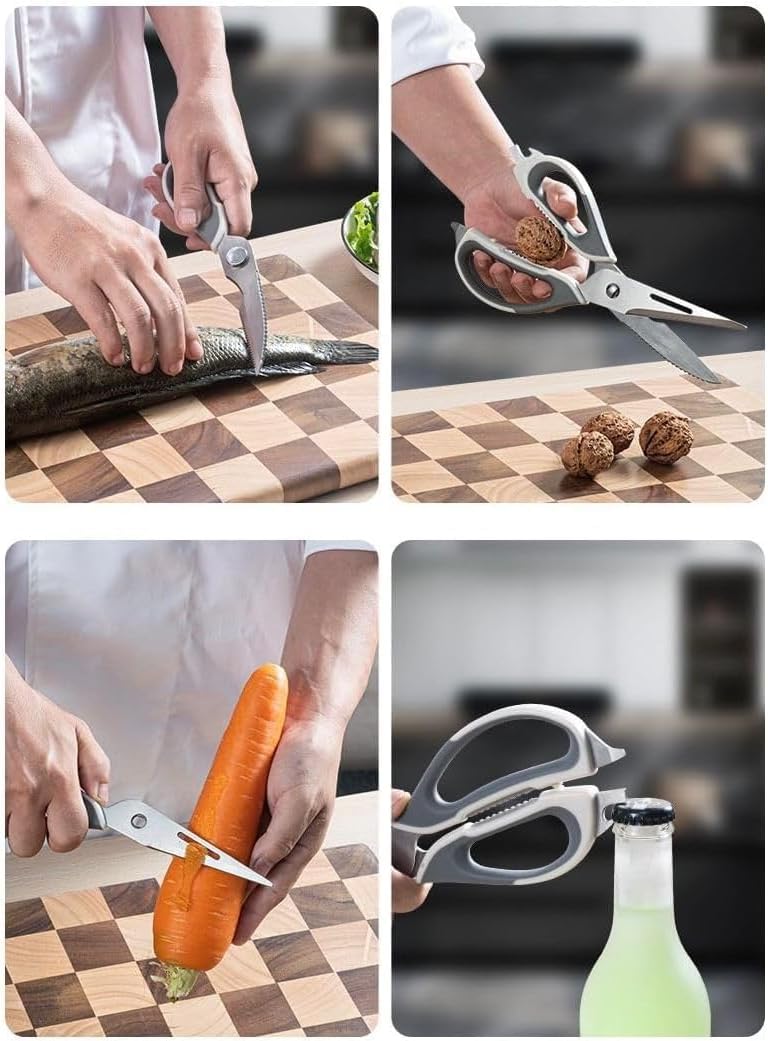 Forbici Da Cucina Multifunzionali, Con Porta Forbici Calamita