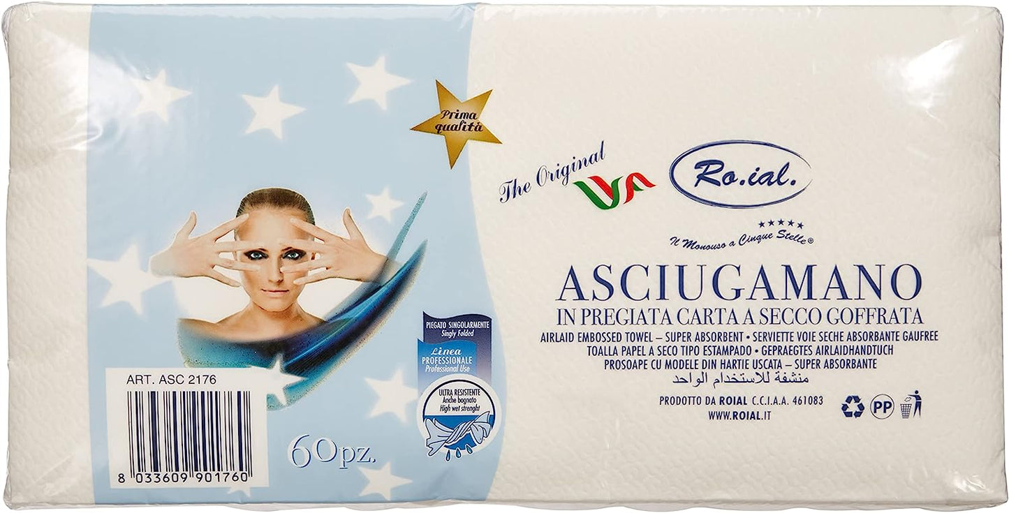 ASCIUGAMANO MONOUSO RO.IAL CONFEZIONE DA 60 PEZZI