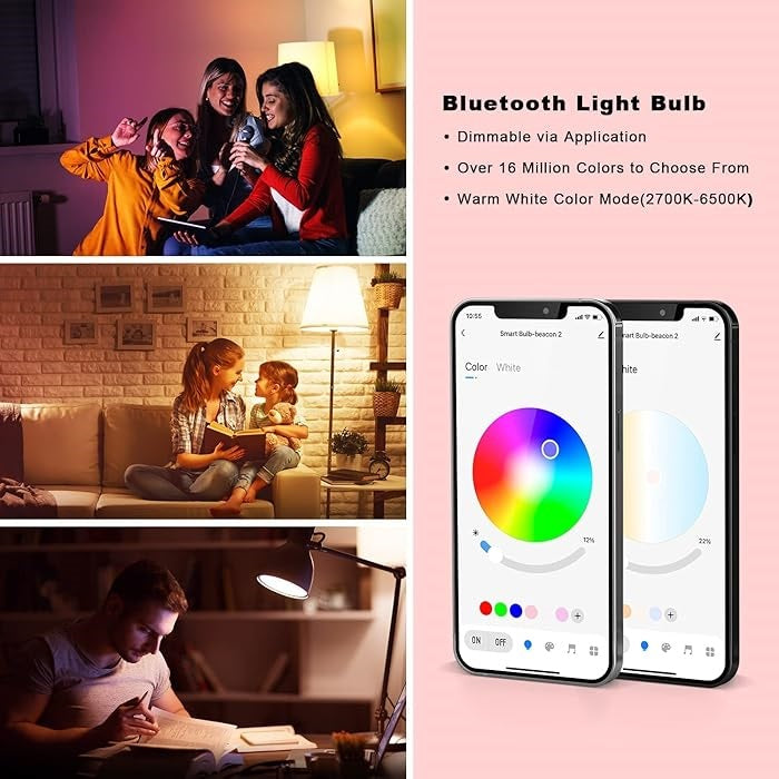 LAMPADINA SMART INTELLIGENTE DIMMERABILE E27 WIFI SMART FUNZIONA CON ALEXA E GOOGLE HOME