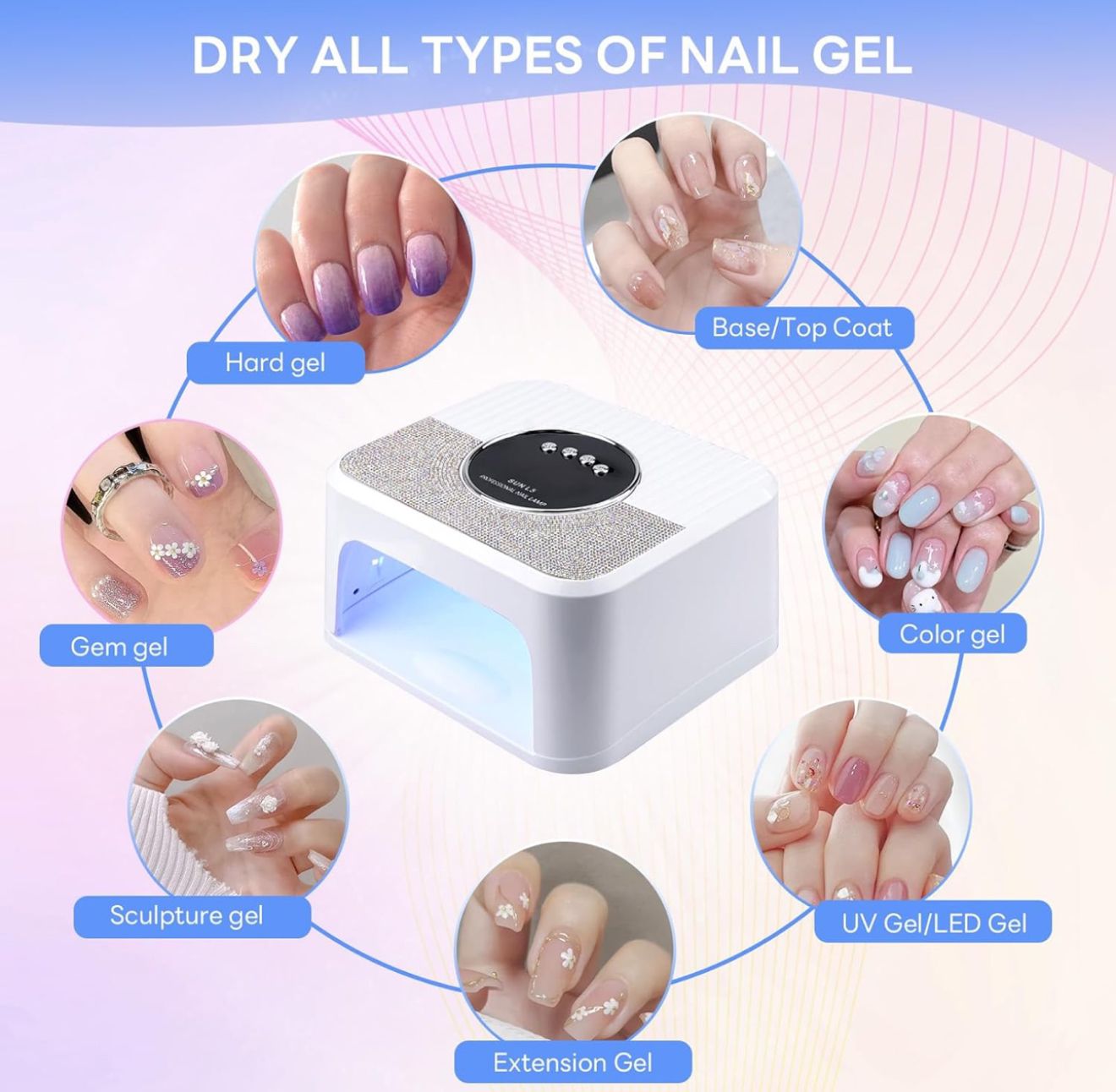 LAMPADA UNGHIE FORNETTO UNGHIE NAIL ART UV LED SUN L5 268W