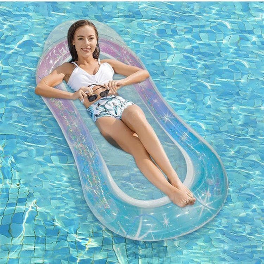 Lettino Gonfiabile Mare Con Rete – Galleggiante Estivo Perfetto Per Relax In Piscina E Al Mare - colorazioni casuali