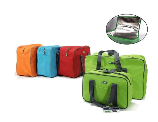 Borsa termica set 2 pz 24+6 litri set borse frigo grande piccola set borse termiche- COLORI ASSORTITI