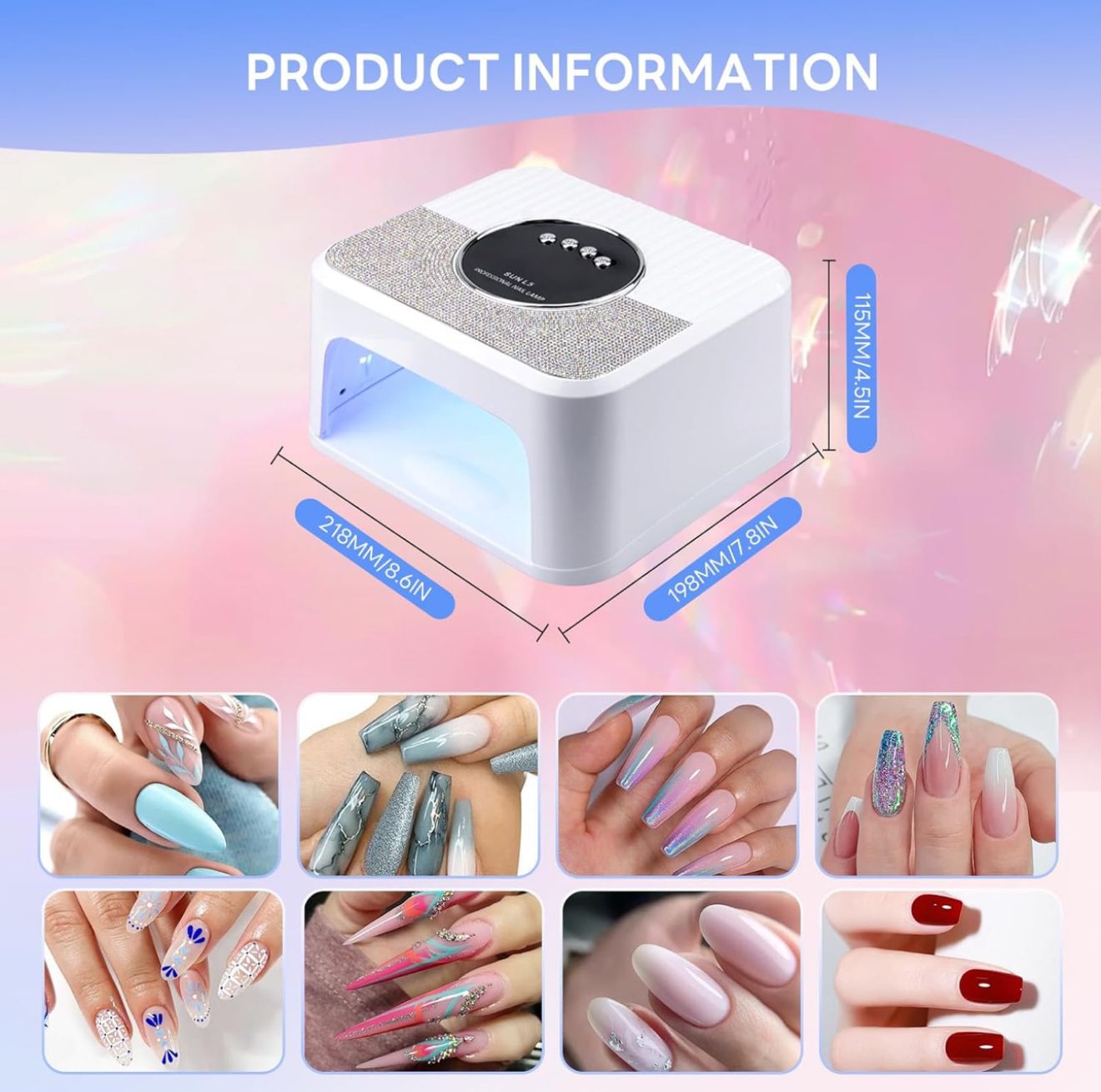 LAMPADA UNGHIE FORNETTO UNGHIE NAIL ART UV LED SUN L5 268W