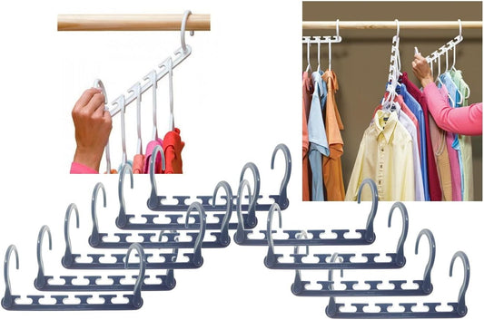SET 10 APPENDI GRUCCE SALVASPAZIO APPENDIABITI CAMICIE PANTALONI
