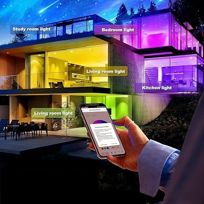 LAMPADINA SMART DIMMERABILE E27 - WIFI 2.4GHZ COMPATIBILE CON ALEXA GOOGLE HOME