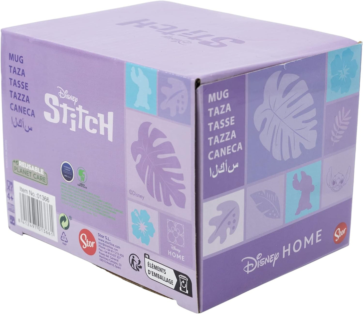 TAZZA DA COLAZIONE IN CERAMICA DA 400 ML DI STITCH IN CONFEZIONE REGALO